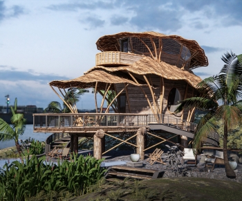 现代木屋民宿建筑-ID:637525084