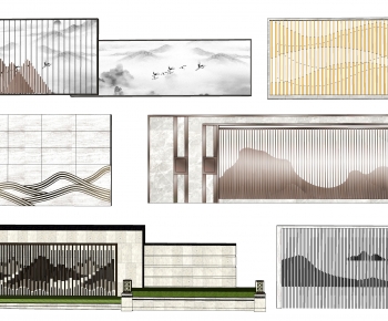 New Chinese Style Landscape Wall-ID:587042096