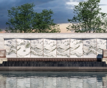 New Chinese Style Landscape Wall-ID:293760347