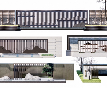 New Chinese Style Landscape Wall-ID:122737889