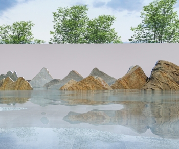 Modern Rockery Waterscape-ID:891285904