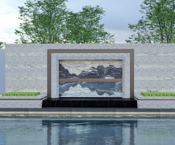 New Chinese Style Landscape Wall-ID:359566936