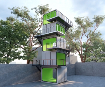 Modern Appearance Of Commercial Building-ID:121218925
