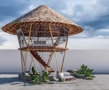 现代木屋民宿建筑-ID:143975022