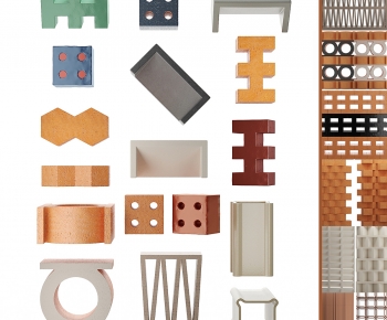 Modern Cement Brick Screen Partition-ID:434417019