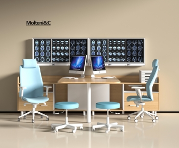 Modern Office Desk And Chair-ID:524394992