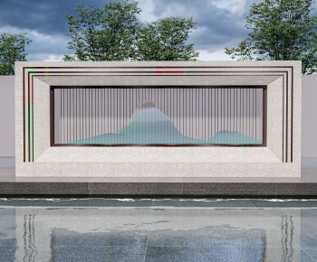 New Chinese Style Landscape Wall-ID:246762042