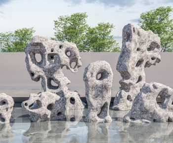 New Chinese Style Rockery Waterscape-ID:640502938