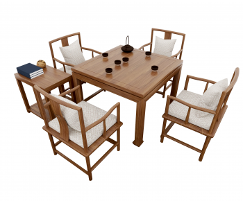 New Chinese Style Tea Tables And Chairs-ID:444688086