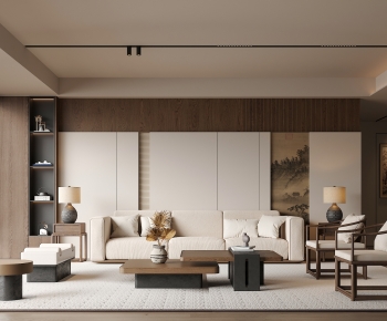 New Chinese Style A Living Room-ID:249218949