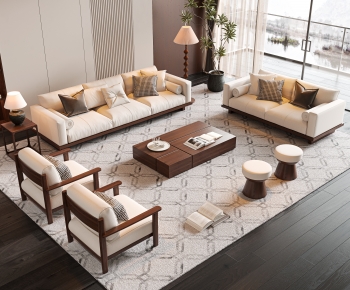 New Chinese Style Sofa Combination-ID:360064988