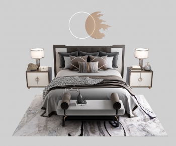 New Chinese Style Double Bed-ID:899235966