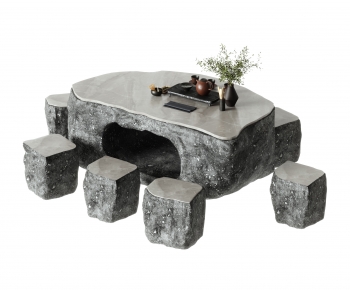 New Chinese Style Tea Tables And Chairs-ID:608561043