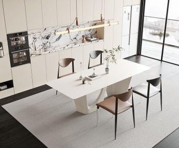 Modern Dining Table And Chairs-ID:123276951