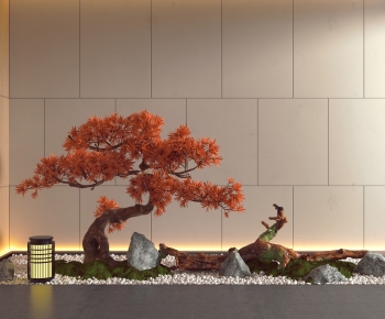 新中式室内景观植物小品-ID:397866963