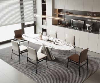 Modern Dining Table And Chairs-ID:689523945
