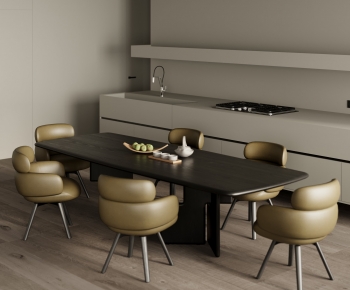 Modern Dining Table And Chairs-ID:840156085