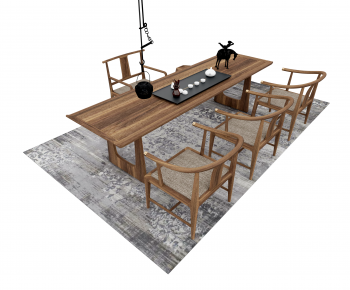 New Chinese Style Tea Tables And Chairs-ID:689152964