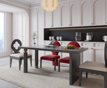 French Style Dining Table And Chairs-ID:292963989
