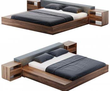 Modern Double Bed-ID:624345066