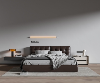 Modern Double Bed-ID:499619964