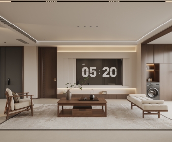 New Chinese Style A Living Room-ID:950625909