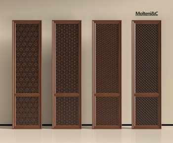 New Chinese Style Wooden Screen Partition-ID:672899961