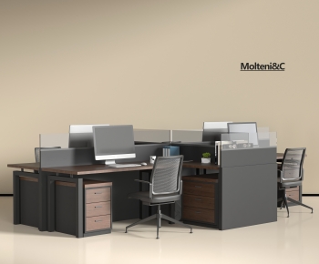 Modern Office Desk And Chair-ID:375599937