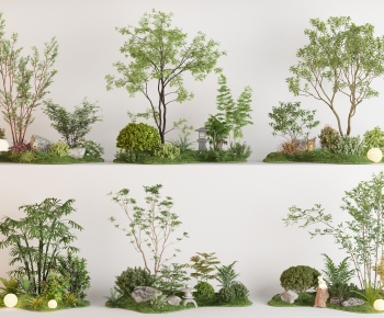 现代庭院景观植物小品组合-ID:124543919