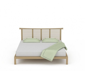Modern Double Bed-ID:961940311