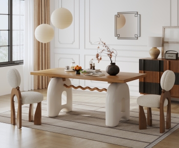 French Style Dining Table And Chairs-ID:616334928
