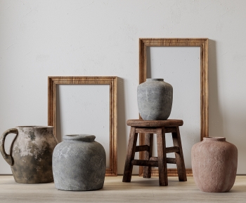 Wabi-sabi Style Clay Pot-ID:454425101