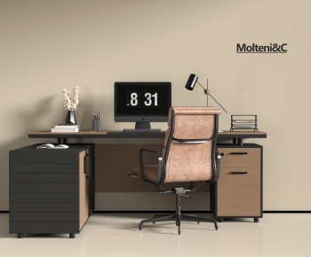 Modern Office Desk And Chair-ID:188147079
