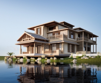 New Chinese Style Appearance Of Commercial Building-ID:553658012