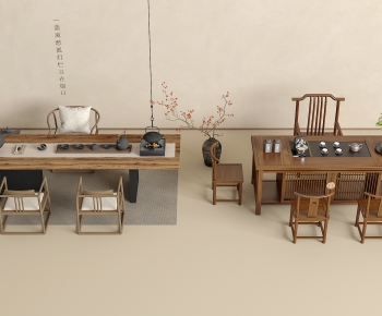 New Chinese Style Tea Tables And Chairs-ID:970755108