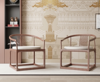 New Chinese Style Dining Chair-ID:295036089