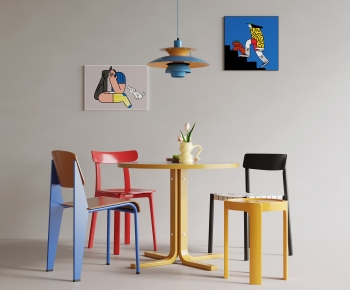 Modern Dining Table And Chairs-ID:383893011