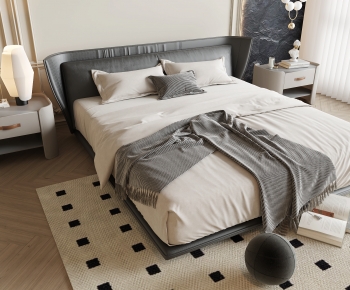 Modern Double Bed-ID:938916927