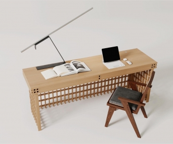 Modern Computer Desk And Chair-ID:620908987