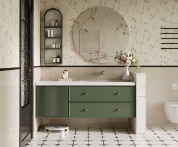 French Style Bathroom Cabinet-ID:459348927