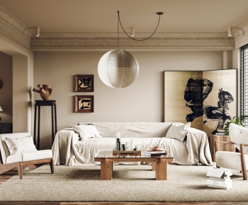 Wabi-sabi Style A Living Room-ID:389166129