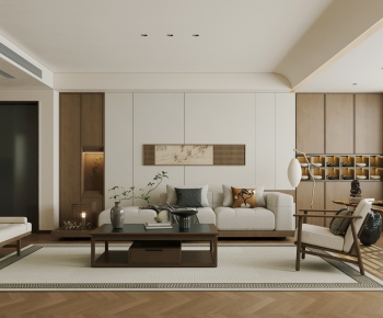 New Chinese Style A Living Room-ID:261122941