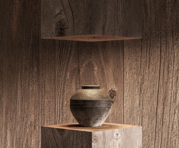 Wabi-sabi Style Clay Pot-ID:369836097