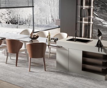Modern Dining Table And Chairs-ID:671304943