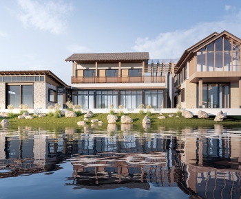 New Chinese Style Appearance Of Commercial Building-ID:355966091