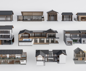 New Chinese Style Appearance Of Commercial Building-ID:467850922