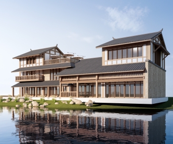 New Chinese Style Appearance Of Commercial Building-ID:254170895
