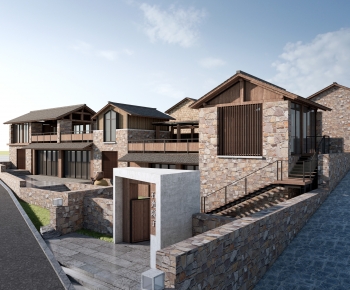 New Chinese Style Appearance Of Commercial Building-ID:397536997
