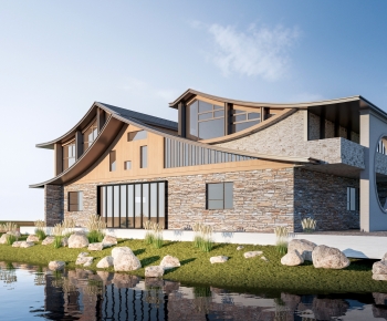 Modern Public Building-ID:489349435