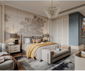 American Style Bedroom-ID:387300011